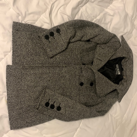 black and white tweed guess los angeles jacket - Picture 1 of 1